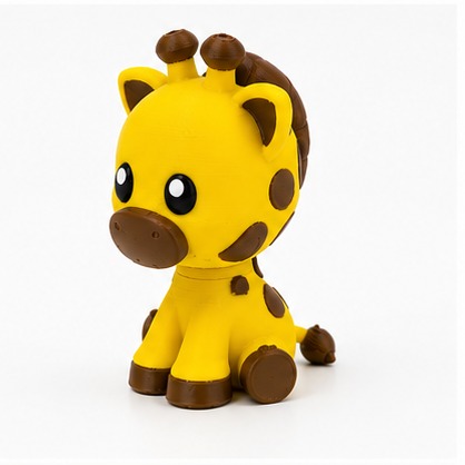 Girafa bebé — vista 3/4 direita